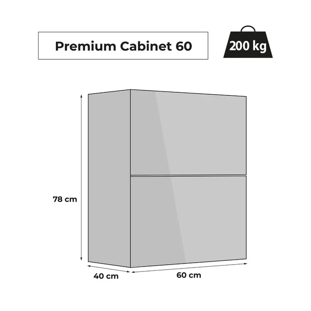 Шафа під акваріум AQUAEL 132380 преміум 60 x 40 x 78 см Сіра (5905546341585) - зображення 8