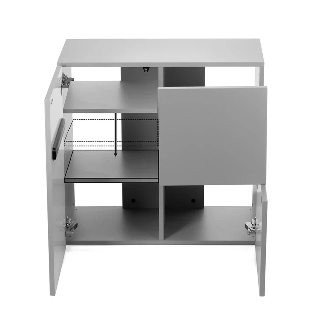 Szafka do akwarium AQUAEL 132381 premium 80 x 35 x 78 cm szara (5905546341592) - obraz 4