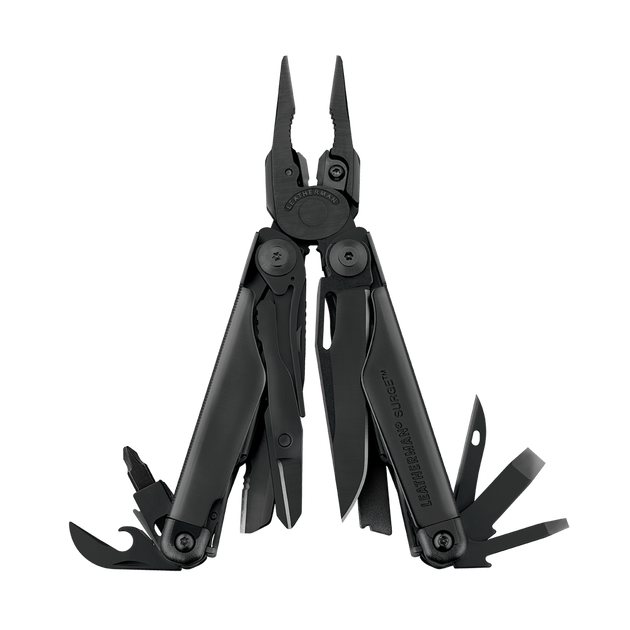 Мультиинструмент LEATHERMAN Surge BLACK, синтетический чехол, картонная коробка - Фото 1 Мультиинструмент LEATHERMAN Surge BLACK, синтетический чехол, картонная коробка - изображение 1