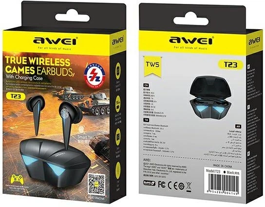 Słuchawki Awei T23 TWS Black (AWE000107) - obraz 4