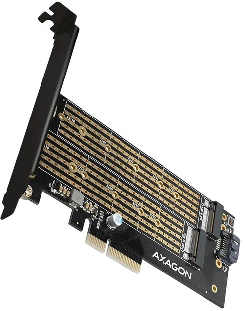 Адаптер Axagon PCEM2-D PCIe NVMe+SATA M.2 - зображення 3