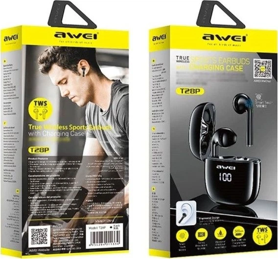 Słuchawki Awei T28P TWS Black (AWEI085BLK) - obraz 5