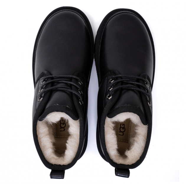 Чоловічі уггі Чоботи Шкіряні Ньюмел Чорні UGG Leather Neumel Black (40, чорний) - изображение 3