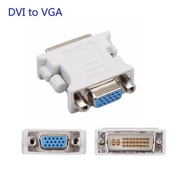 Переходник DVI-I 24+5pin to VGA 15pin белый - изображение 3