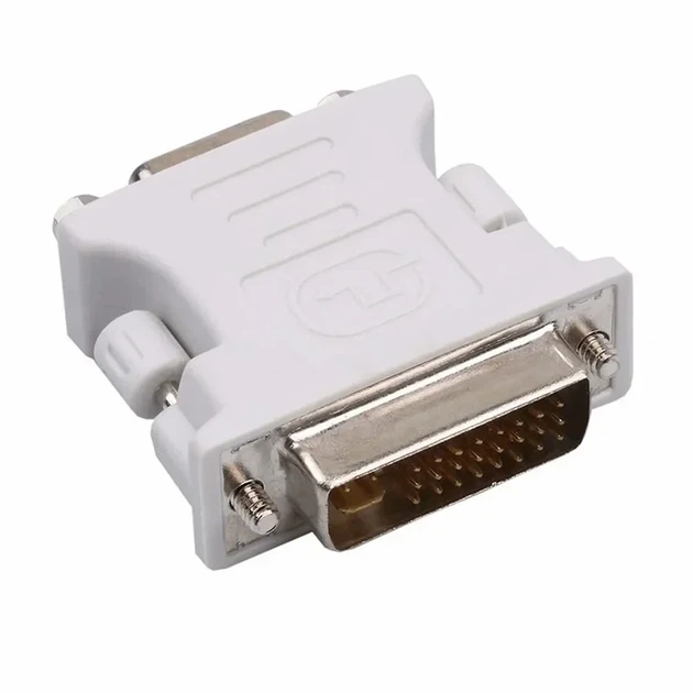 Переходник DVI-I 24+5pin to VGA 15pin белый - изображение 7