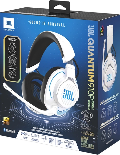 Навушники JBL Quantum 910P Console Wireless (JBLQ910PWLWHTBLU) - зображення 14
