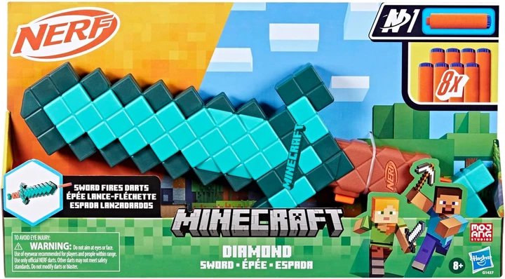 Blaster Hasbro Nerf N Series MINECRAFT Diamond Sword (5010996319210) - obraz 1