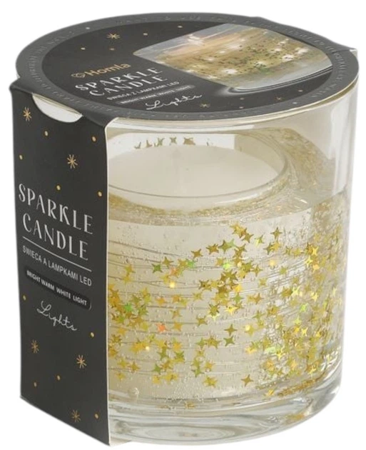 Świeca dekoracyjna Homla Sparkle z gwiazdkami 115 g (5906496719219) - obraz 3