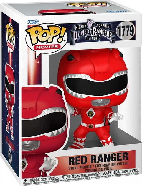 Фігурка Funko Pop Movies Mighty Morphin Power Rangers Red Ranger 10 см 81197 (889698811972) - зображення 1