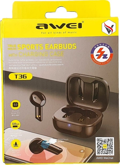 Słuchawki Awei T36 TWS Black (AWEI078BLK) - obraz 3