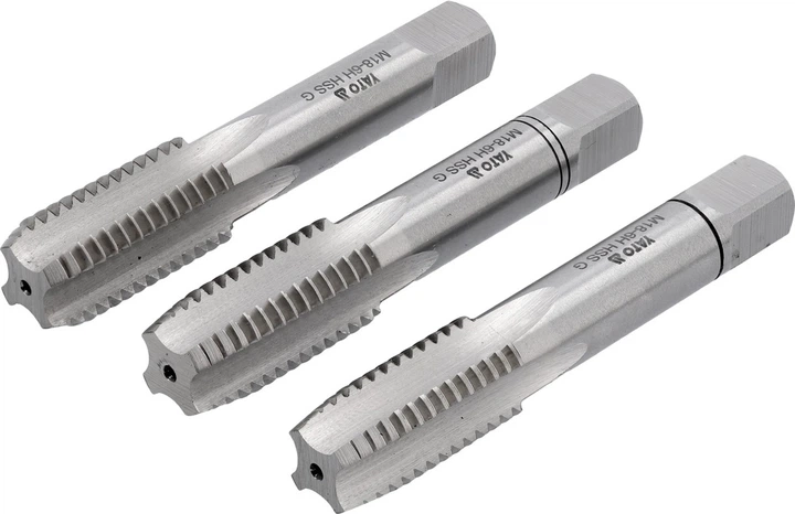 Набір ручних мітчиків YATO HSS M2 M18 3 шт. (YT-2942) - зображення 2