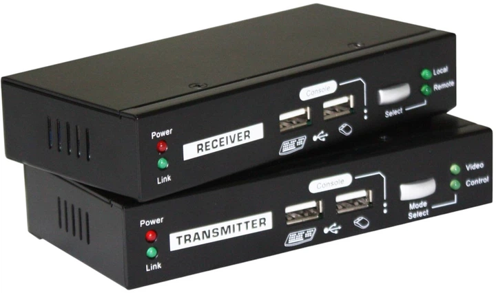 КВМ-подовжувач LevelOne KVM-9036 KVM over Cat.5 (4015867229576) - зображення 1