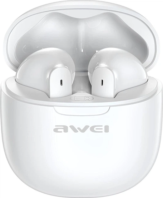 Навушники Awei T68 ENC TWS White (AWE000263) - зображення 1