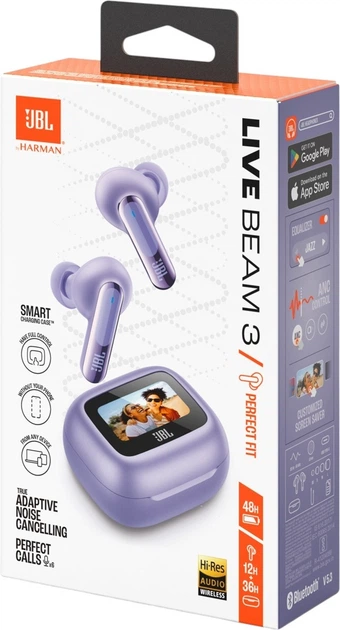 Навушники JBL Live Beam 3 Purple (JBLLIVEBEAM3PUR) - зображення 13