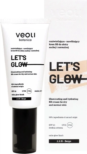 BB-крем Veoli Botanica Let's Glow SPF20 для сухої та нормальної шкіри 2.5 N Beige 30 мл (5907190822410) - зображення 1
