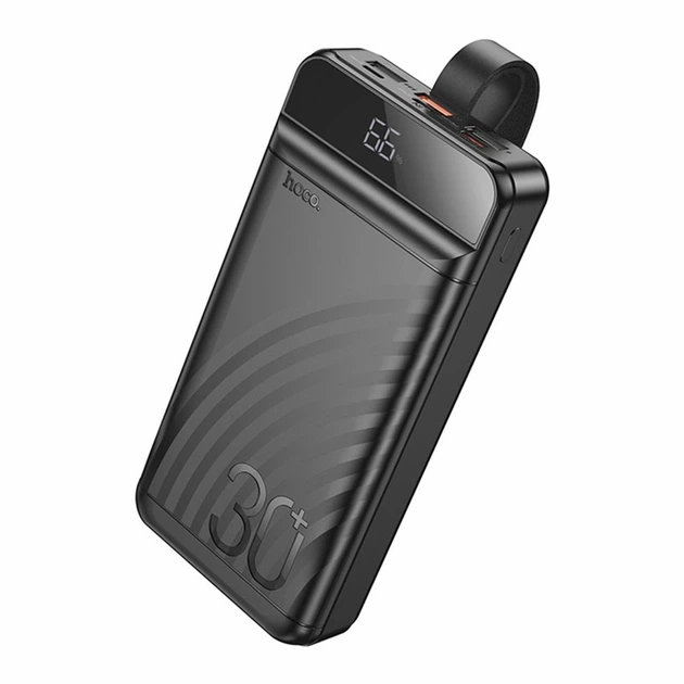 Power bank Hoco J123B 30000mAh PD20W QC3.0 22.5W LCD and LED-lamp чорний - Фото 1 Power bank Hoco J123B 30000mAh PD20W QC3.0 22.5W LCD and LED-lamp чорний - изображение 1
