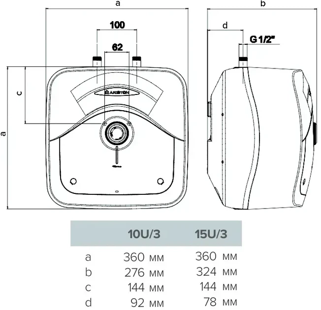 Водонагреватель электрический Ariston Andris RS 15U/3 - изображение 5