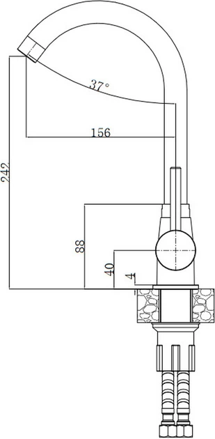 Кухонна мийка Alveus Nell 59 x 44 x 16 см Чорна - зображення 4