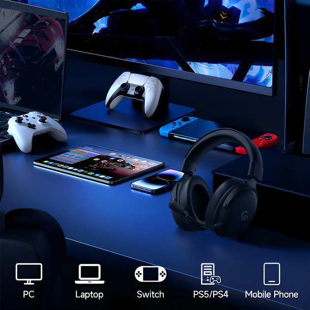 Наушники GamePro Asgard Skadi Wireless 7.1 (HSW191B) 4-Mode - изображение 7