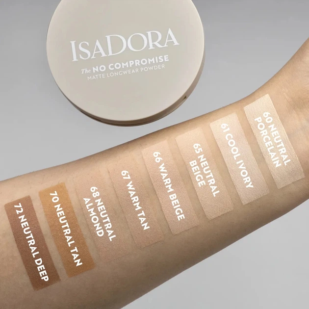 Пудра для обличчя Isadora No Compromise 66 Warm Beige 7 г (7333352084927) - зображення 4