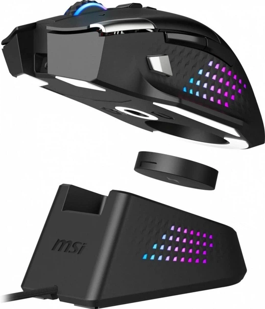 Миша MSI Versa Pro Mouse Combined Wireless + Mouse Dock Pro Black (S12-4301370-CLA) - зображення 5
