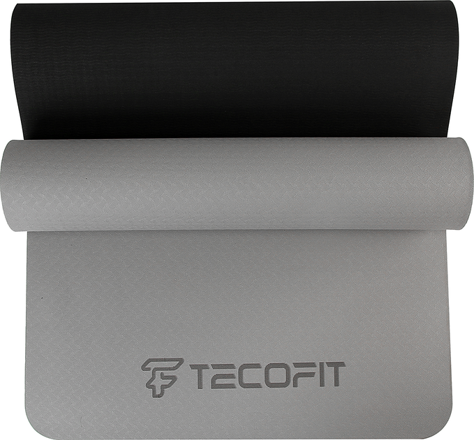 Коврик для йоги и фитнеса TECOFIT Black-Grey (TOP18013825/1) - Фото 2 Коврик для йоги и фитнеса TECOFIT Black-Grey (TOP18013825/1) - изображение 2