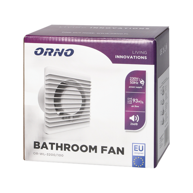 Вытяжной вентилятор в ванную комнату OR-WL-3200/100/PS ORNO - изображение 2