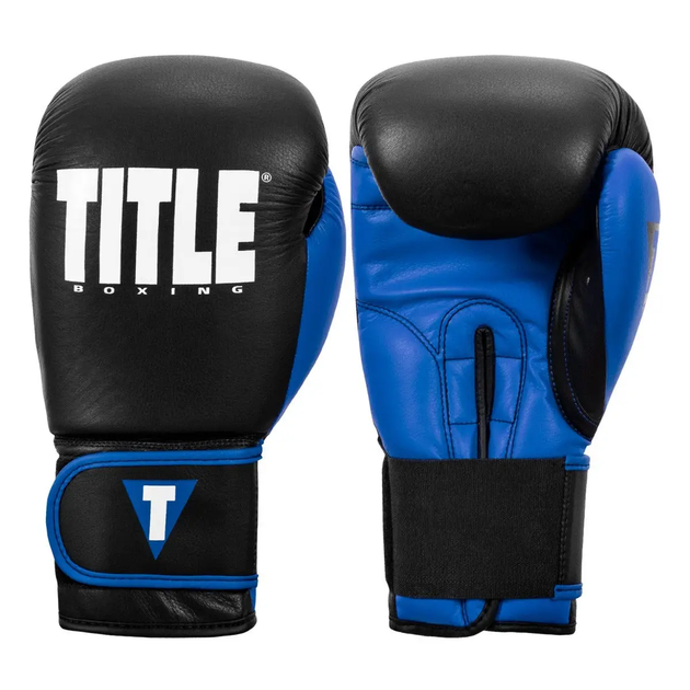 Рукавички боксерські шкіряні з бинтами TITLE Boxing Dynamic Strike розмір 14 унцій, чорно-сині - Фото 2 Рукавички боксерські шкіряні з бинтами TITLE Boxing Dynamic Strike розмір 14 унцій, чорно-сині - изображение 2