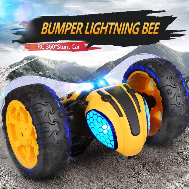 Уценка Радиоуправляемая машинка-вездеход Lightning Bee UD 2191A, багги-пчела 1:14, 2.4 ГГц, яркая подсветка, желтый цвет - изображение 4