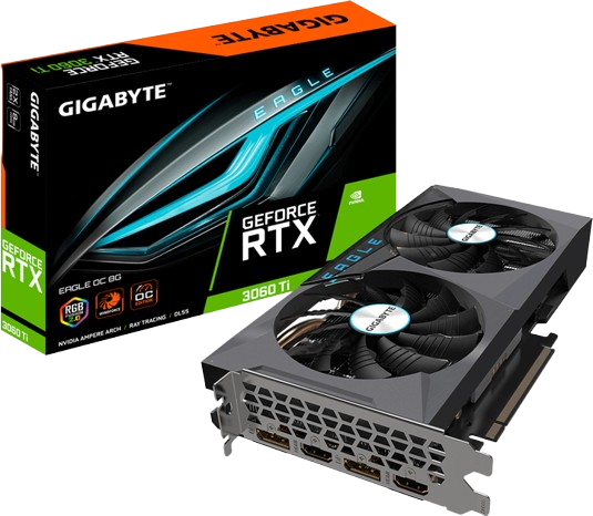 Відеокарта GeForce RTX 3060 Ti 8GB Gigabyte Eagle OC (GV-N306TEAGLE OC-8GD) Б/В - Фото 1 Відеокарта GeForce RTX 3060 Ti 8GB Gigabyte Eagle OC (GV-N306TEAGLE OC-8GD) Б/В - изображение 1