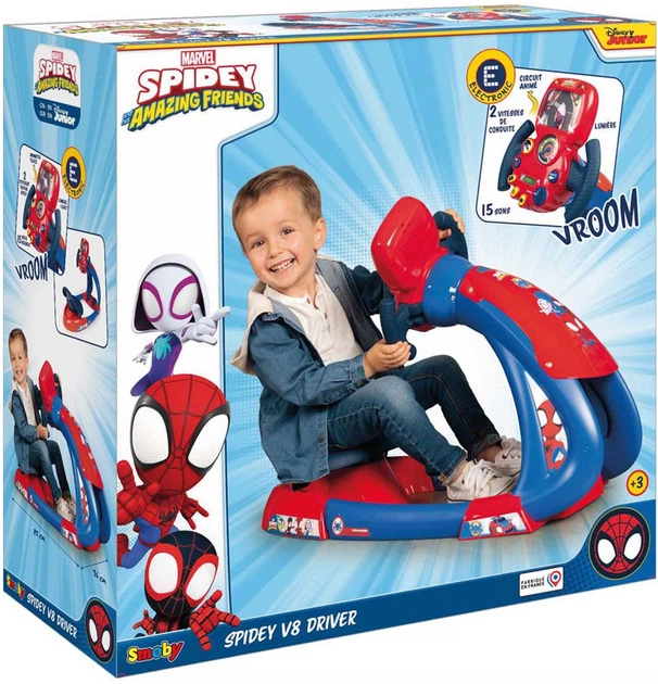 Zabawka interaktywna Smoby V8 Spidey symulator jazdy 1440811 (3032163702184) - obraz 1
