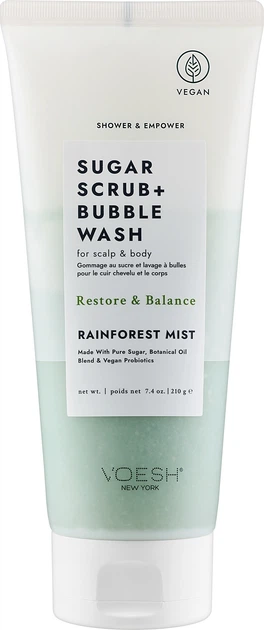 Скраб для тіла та шкіри голови Voesh Rainforest Mist очищувальний 210 г (818463021834) - зображення 1