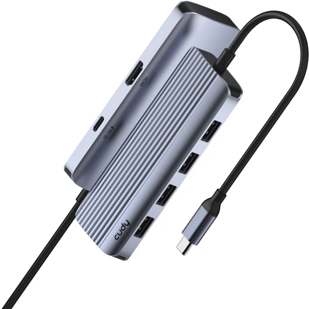 Hub Cudy UH500 USB-C 6-in-1 HDMI 4K (6971690793609) - obraz 2