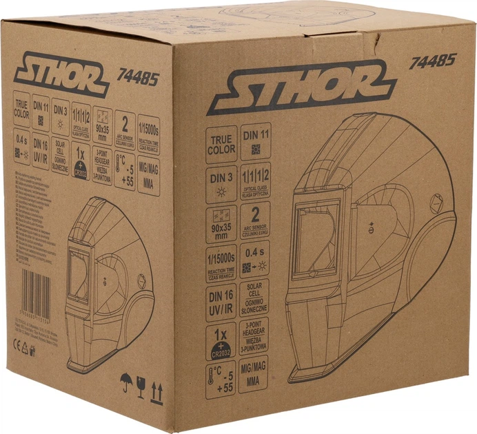 Przyłbica spawalnicza STHOR True Color pole widzenia 90 x 35 mm 74485 (5906083113154) - obraz 6