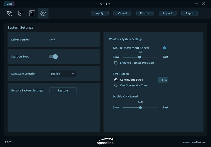 Миша Speedlink Velox Rechargeable RGB Gaming Mouse Wireless Black (4027301846935) - зображення 11