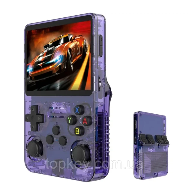 Портативная игровая консоль Data Frog R36S Фиолетовый 64 ГБ 1 ГБ встроенный аккумулятор с ретро-играми и экраном (R36S) - изображение 11