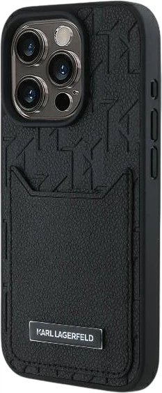 Панель Karl Lagerfeld Cardslots Monogram для iPhone 16 Pro Max Black (3666339294151) - зображення 2