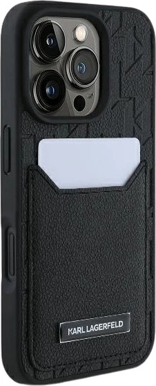 Панель Karl Lagerfeld Cardslots Monogram для iPhone 16 Pro Max Black (3666339294151) - зображення 4