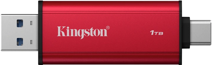 Dysk SSD Kingston Dual Portable SSD 1TB USB 3.2 Gen 2 Red (SPSD/1TB) - obraz 2