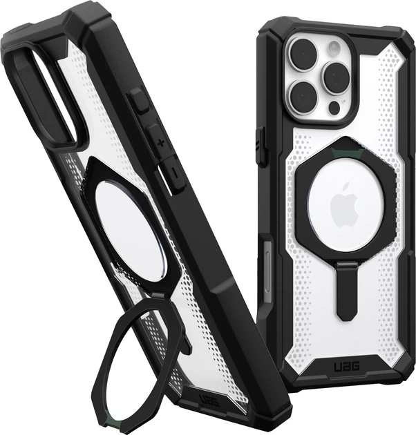 Etui plecki Urban Armor Gear Plasma XTE MagSafe do Apple iPhone 16 Pro Max Black/Clear (11447511404G) - obraz 1