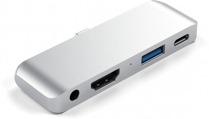 USB-хаб Satechi Aluminum Type-C Mobile Pro Hub Silver (ST-TCMPHS) - зображення 2