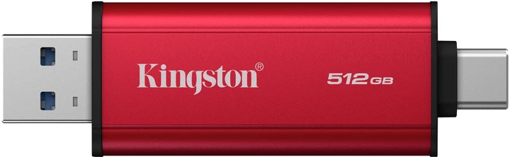 Dysk SSD Kingston Dual Portable SSD 512GB USB 3.2 Gen 2 Red (SPSD/512GB) - obraz 2
