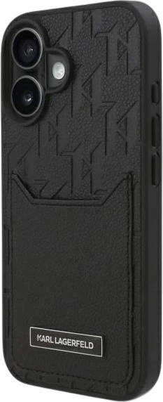 Панель Karl Lagerfeld Cardslots Monogram для iPhone 16 Black (3666339319243) - зображення 2