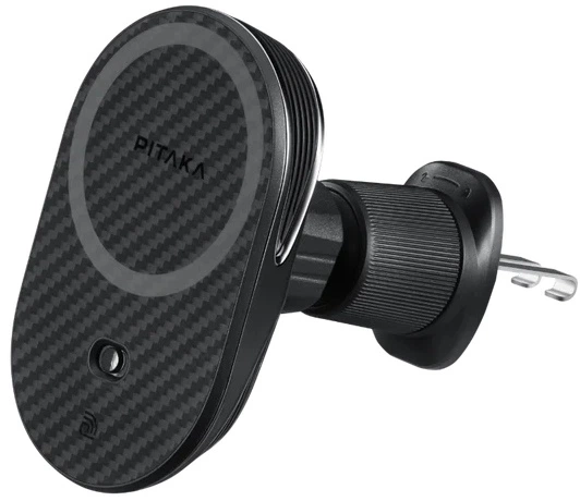 Автотримач для телефона з бездротовою зарядкою Pitaka MagEZ Pro 2 Qi2 15W Wireless Black (CM2402N) - зображення 1