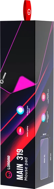 Podkładka gamingowa Lorgar Main 319 Black-Purple (LRG-GMP319) - obraz 2