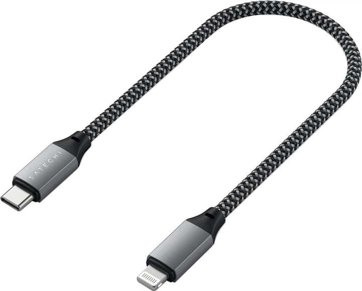Кабель синхронізації Satechi USB Type-C to Lightning Cable 0.25 м Space Gray (ST-TCL10M) - зображення 1