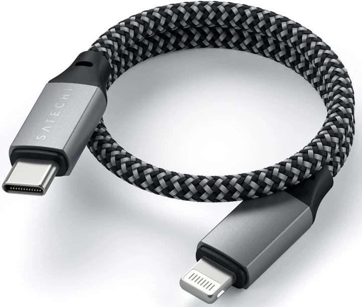 Кабель синхронізації Satechi USB Type-C to Lightning Cable 0.25 м Space Gray (ST-TCL10M) - зображення 5