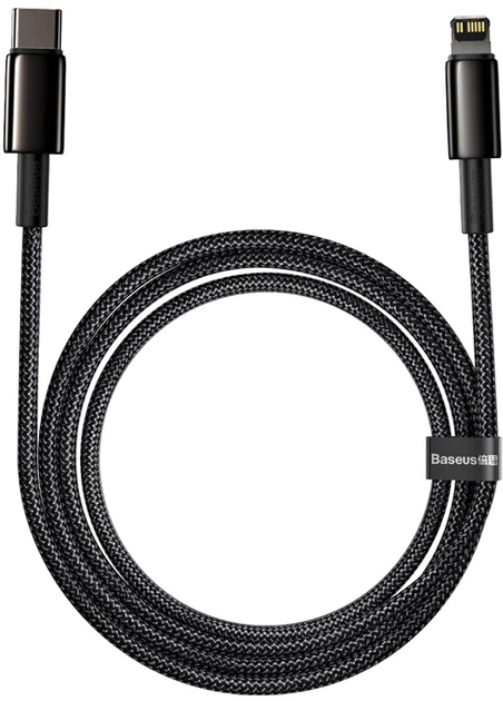 Kabel Baseus Tungsten Gold Fast Charging Data Cable Type-C to iP PD 20W 2 m Black (CATLWJ-A01) - obraz 2