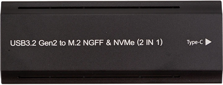 Obudowa zewnętrzna PowerPlant dla SSD M.2 PCIe NGFF/NVMe USB 3.2 Type-C RGB (HC380527) - obraz 1