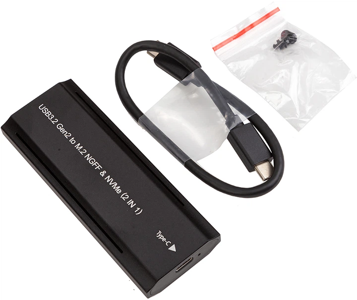 Obudowa zewnętrzna PowerPlant dla SSD M.2 PCIe NGFF/NVMe USB 3.2 Type-C RGB (HC380527) - obraz 4